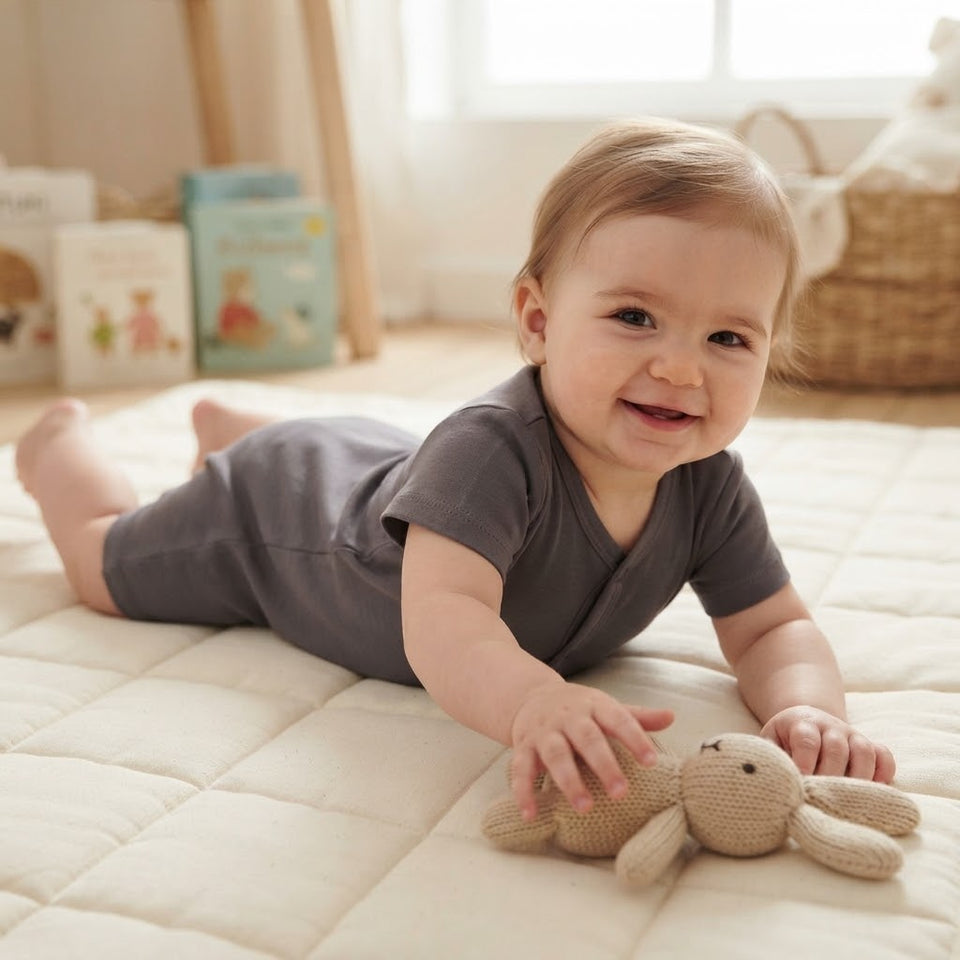 Sinsay Baby Girl's Grey Front Snap Closure Romper