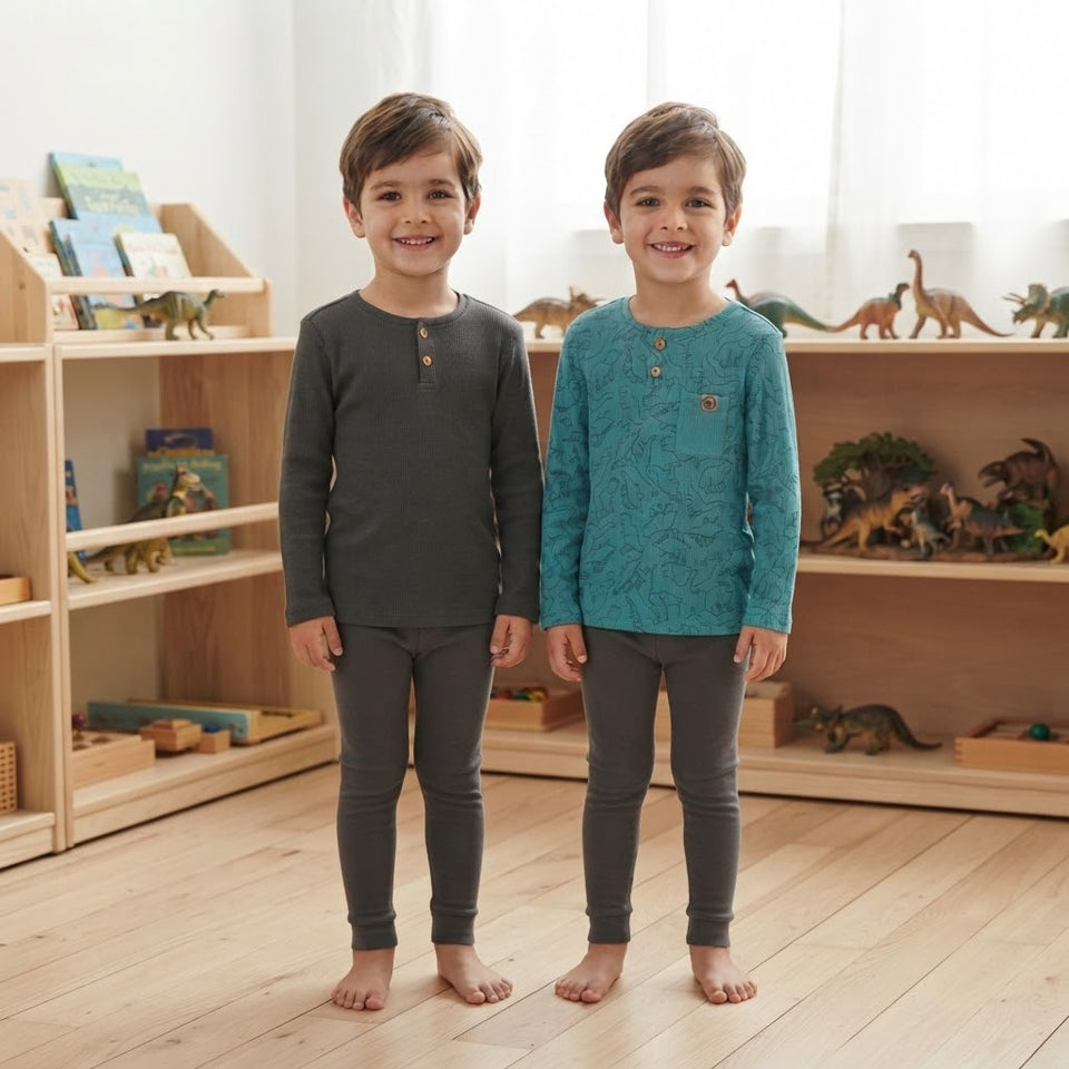 Sinsay Boy's Dark Grey & Teal Blue Pack Of 2 Blouses
