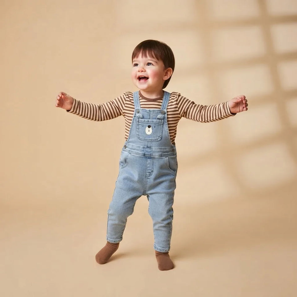 Sinsay Boy's Light Blue Denim Chest Pocket Overall