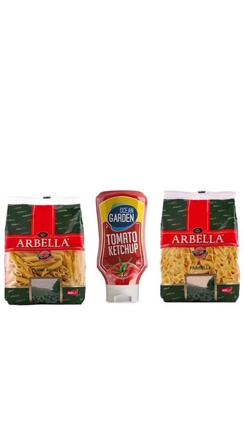 Ocean Garden Tomato Ketchup 510G + Arbella Pasta Shell 400g+ Penne Rigate 400g | Ocean Garden In Lebanon