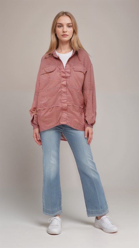 TopShop Women's Pink Shirt ANF3291