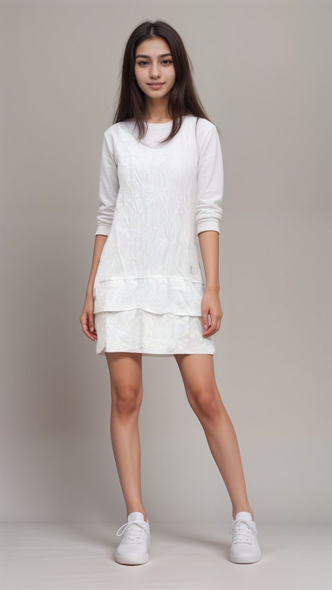 La Martina Girl's White Dress LMA351