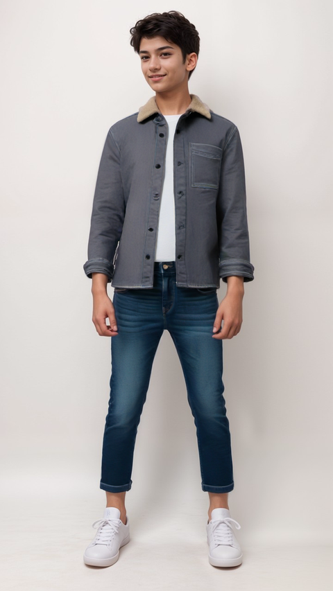 S.Oliver Boy's Grey Buttoned Jacket  |S.Oliver In Lebanon
