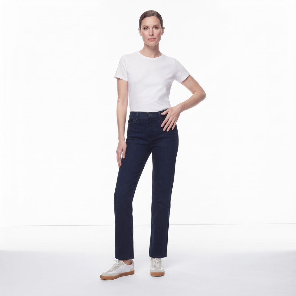 Hudson Women's Navy Midrise Straight Jeans