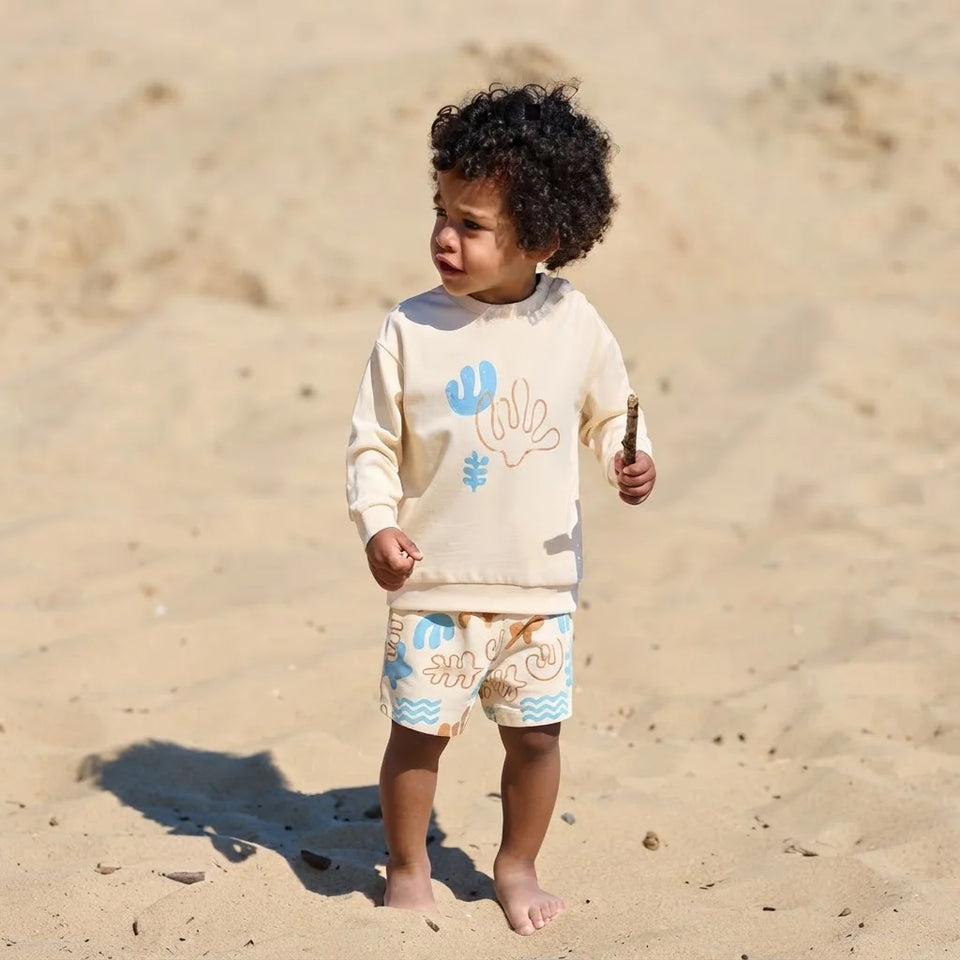 Sinsay Baby Boy's Beige Printed Shorts Pajama Set