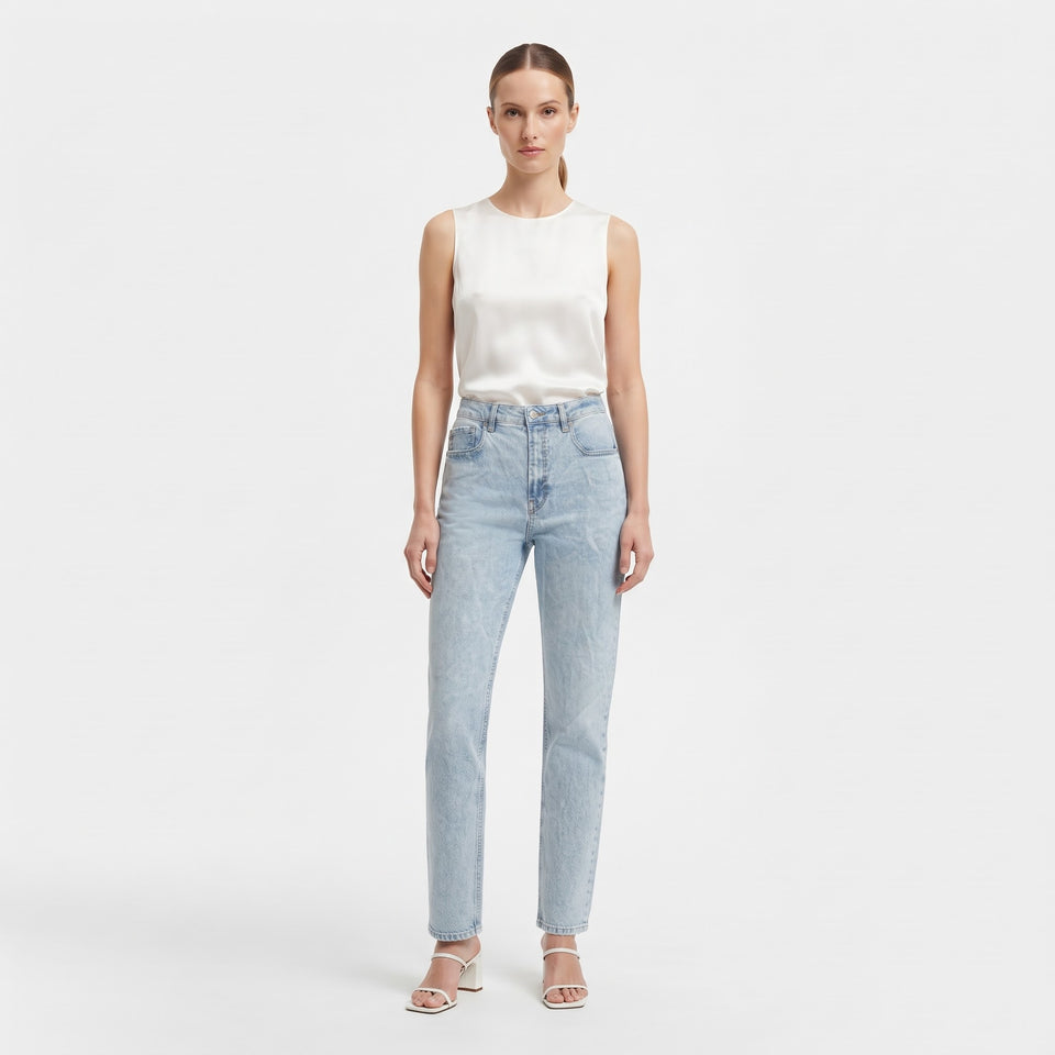 Frye Women's Light Blue Straight Fit Jeans