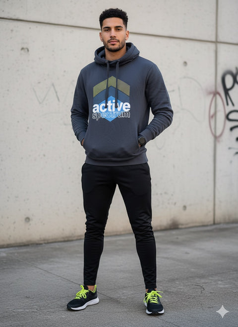 Manguun Men's Dark Grey Cowl Neck Sweatshirt | Manguun In Lebanon