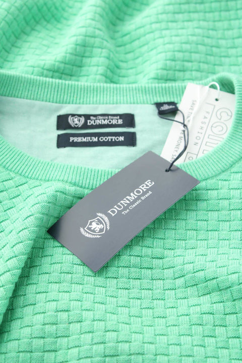 Dunmore Men's Green Premium Cotton Crew Neck Sweater | Dunmore In Lebanon