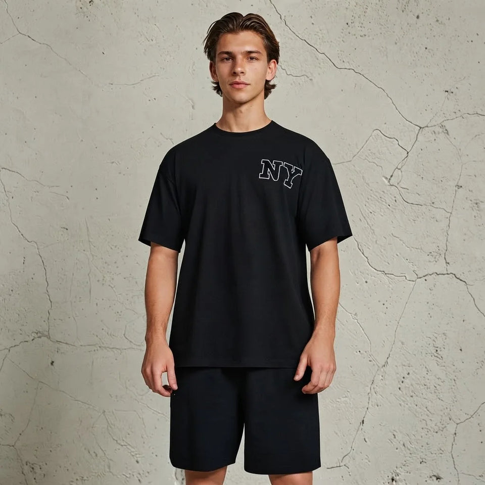 Sinsay Men's Black Short Pajama Set