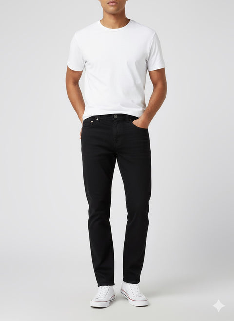 Redefined Rebel Men's Deep Black Regular Fit Jeans | Redefined Rebel In Lebanon