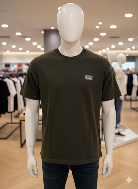 Jack & Jones Men's Dark Green Crew Neck Loose Fit T-Shirt | Jack & Jones In Lebanon