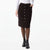 32 Degrees Women's Black Corduroy Midi Skirt