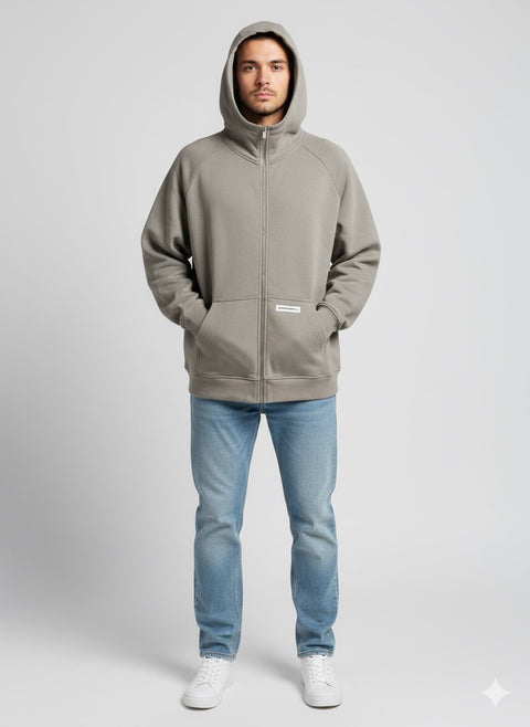 Redefined Rebel Men's Grey Full Zip Hooded Jacket | Redefined Rebel In Lebanon