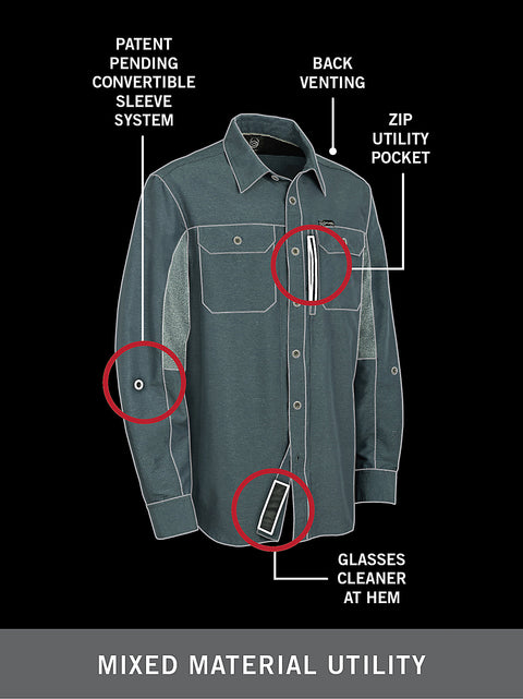 Wrangler Men's Dusty Olive Mixed Material Shirt | Wrangler In Lebanon