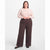 Matty M Women's Brown Plus Size Wide Leg Pants