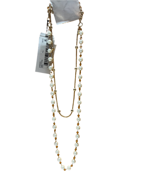 Anne Klein Women's Gold Pearl 2 Layer Necklace |Anne Klein in Lebanon