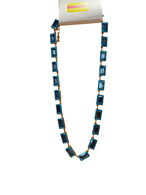 On 34th Women's Gold-Tone Enamel Stone Blue Necklace | On 34th in Lebanon