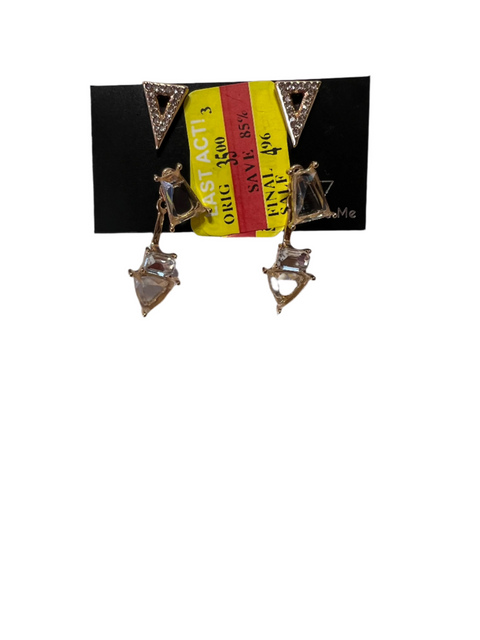 Guess Women's 2pcs Set Gold Crystal V Logo Earring| Guess in Lebanon