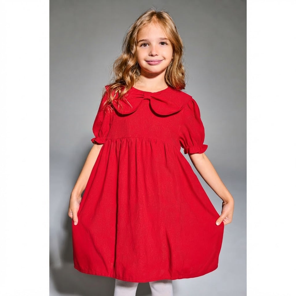 Sinsay Girl's Red Christmas Motif Dress