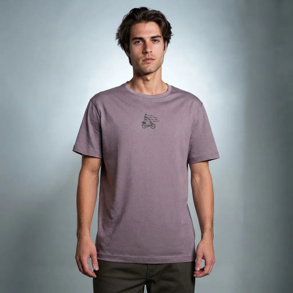 Sinsay Men's Dark Grey Chest Print T-Shirt