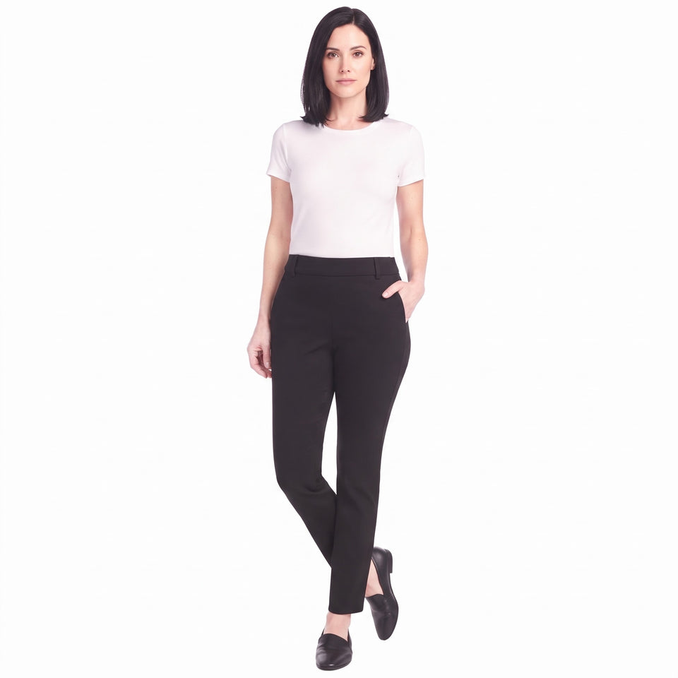 Dalia Women's Black Twill Ponte Pants
