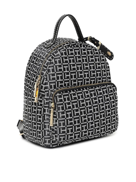 Tommy Hilfiger Women's Black Julia Logo Jacquard Dome Backpack | Tommy Hilfiger In Lebanon