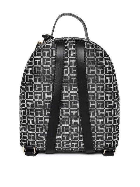 Tommy Hilfiger Women's Black Julia Logo Jacquard Dome Backpack | Tommy Hilfiger In Lebanon