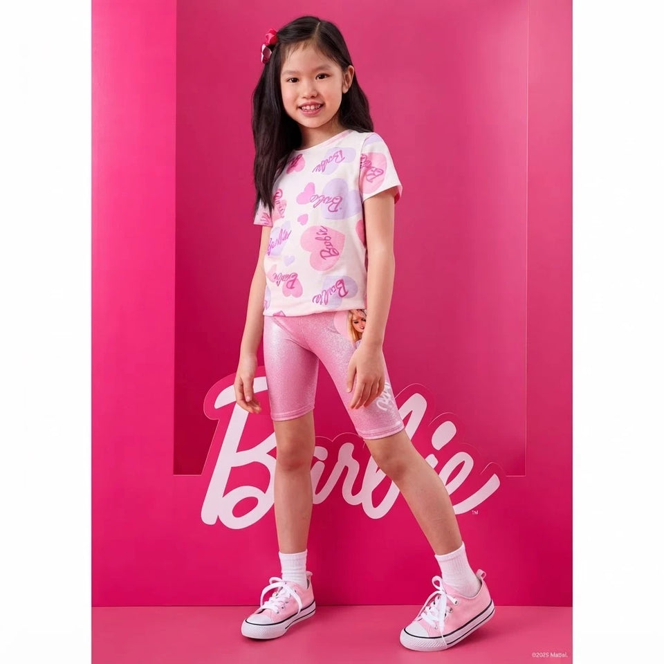 Sinsay Girl's Lilac Barbie Cyclists Biker Shorts