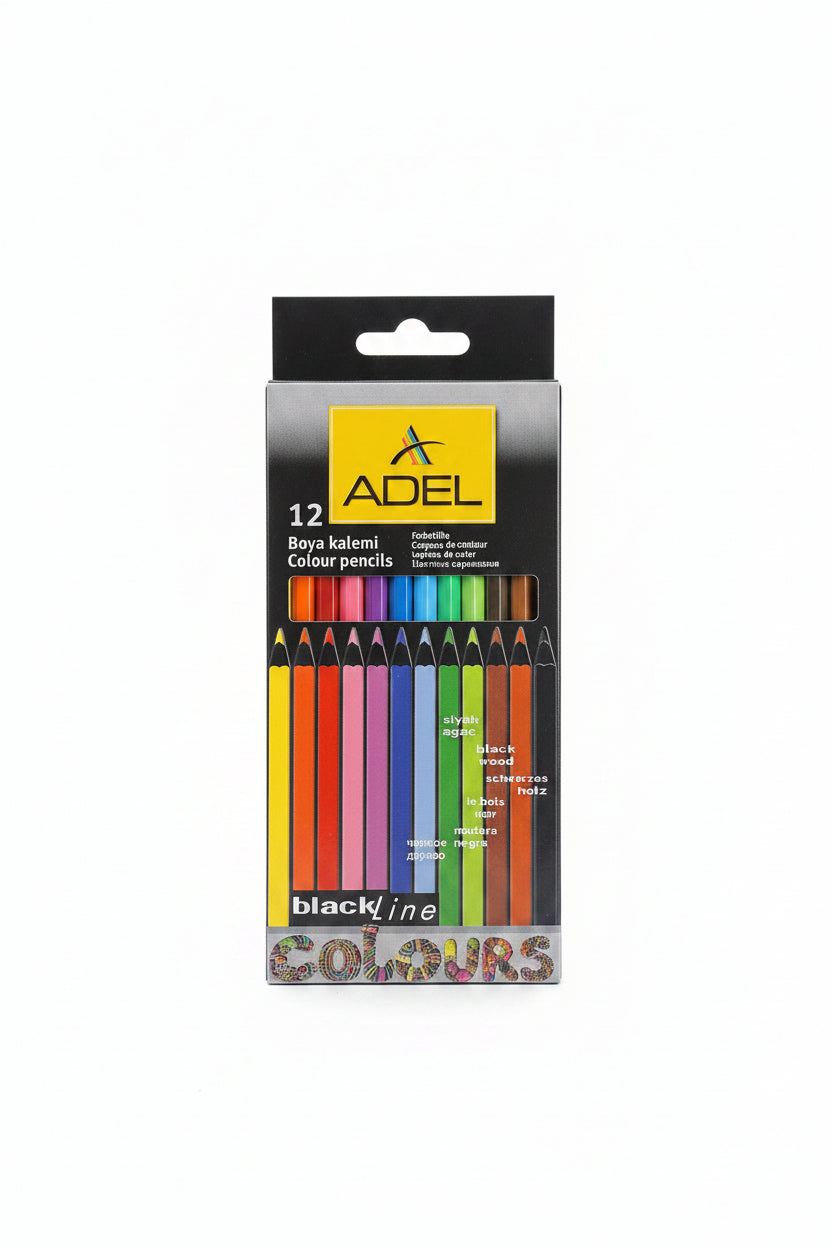 Adel 12 Colored Pencils Blackline Mixing Colours