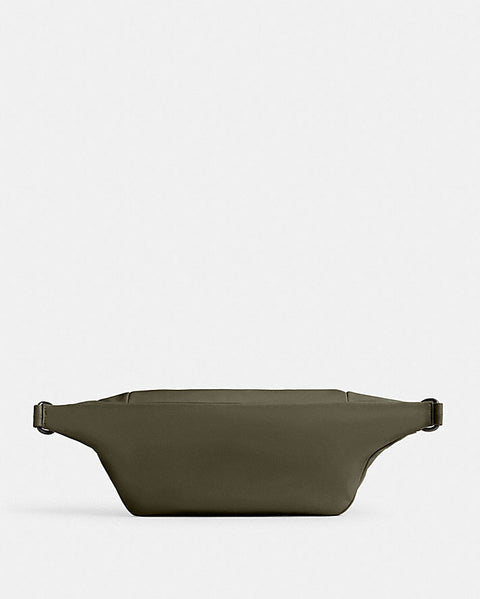 Green belt bag on a white background