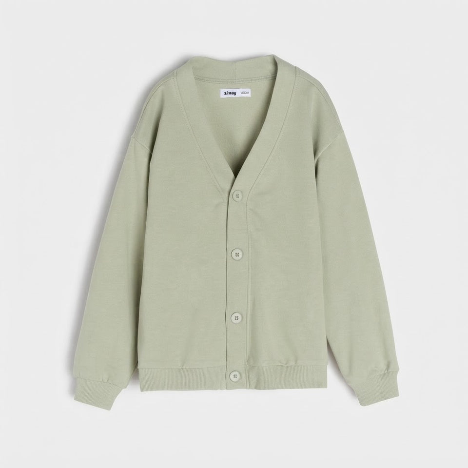 Sinsay Boy's Light Green V-Neck Cardigan