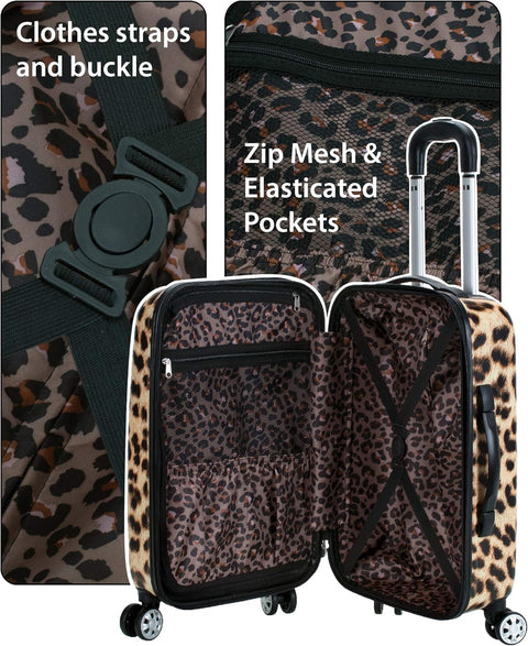 Rockland Women's Black Leopard 20-inch Lightweight Hardside Spinner | Rockland In Lebanon