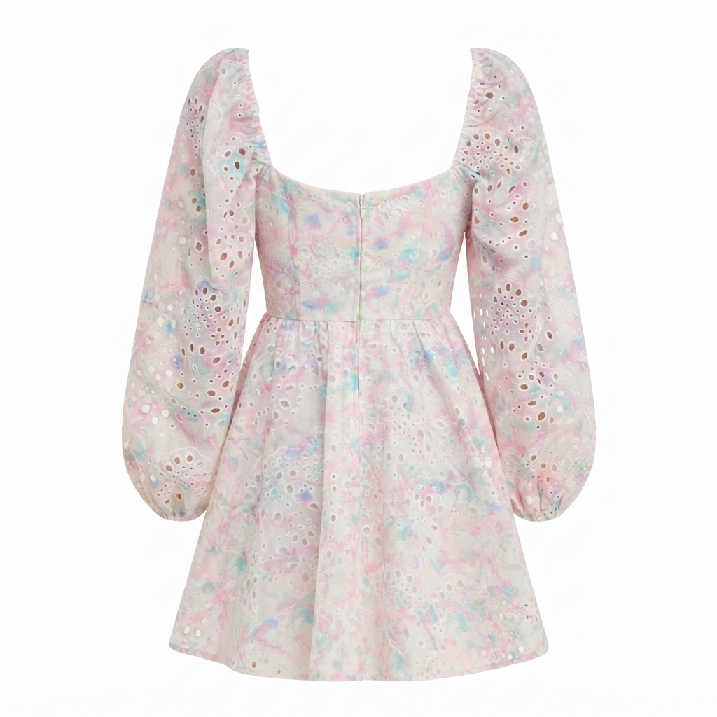 City Studios Women's White Multi Eyelet Corset Mini Dress