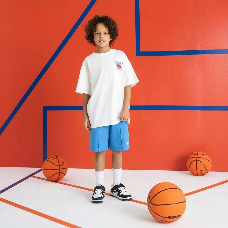 Sinsay Boy's White Chest & Back Print Casual T-Shirt