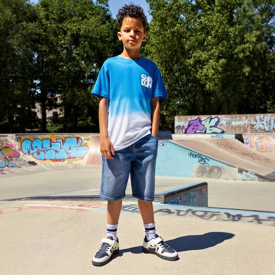 Sinsay Boy's White & Blue Ombre T-Shirt