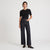 Vigoss Women's Dark Blue Patch Pocket Wide Leg Jeans