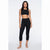 Felina Women's Black Pack Of 2 High Waist Crop Leggings