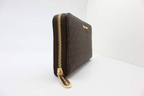 Michael Kors Women's Dark Brown Leather MK Jet Set Wallet | Michael Kors In Lebanon