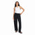 Mondetta Women's Black Relaxed Fit Wide-Leg Sweatpants