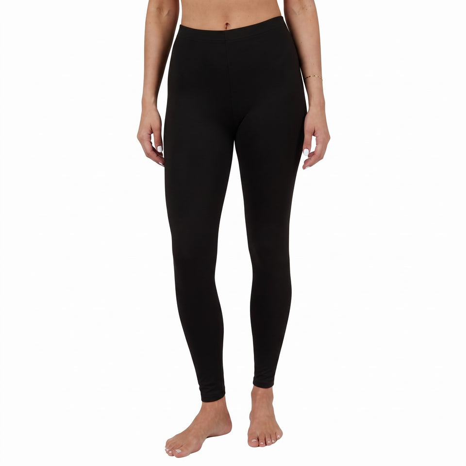 32 Degrees Women's Black Solid Stretch Cotton Leggings