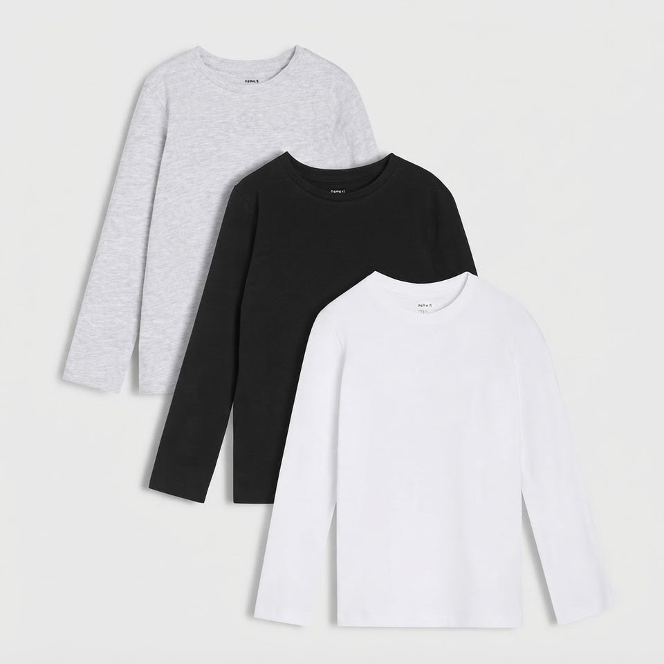 Sinsay Boy's Multicolor Pack Of 3 Plain Blouses