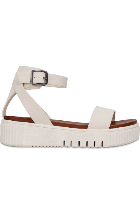 MIA Women's White Lunna Round Toe Platform Sandals | MIA In Lebanon