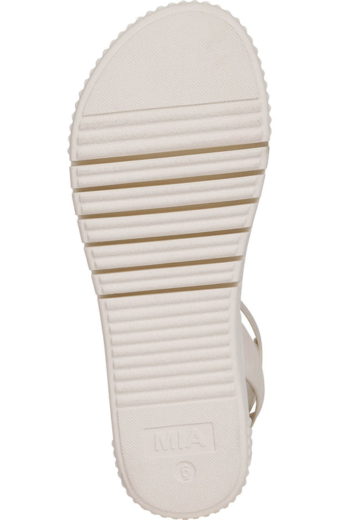 MIA Women's White Lunna Round Toe Platform Sandals | MIA In Lebanon