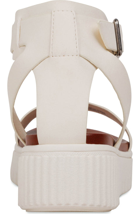 MIA Women's White Lunna Round Toe Platform Sandals | MIA In Lebanon