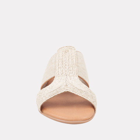Andre Assous Women's Beige Linen Noor Sandal | Andre Assous In Lebanon