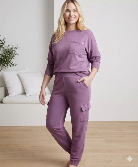 State Of Day Women's Purple Crewneck Sweatshirt | State Of Day In Lebanon