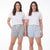 32 Degrees Women's Light Grey & Blue Pack Of 2 Short Pajama Bottom