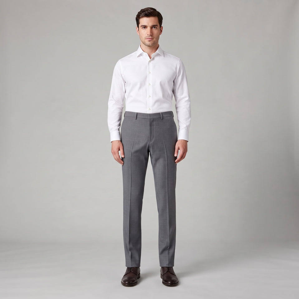 Calvin Klein Men's Dark Grey Classic Fit Trousers