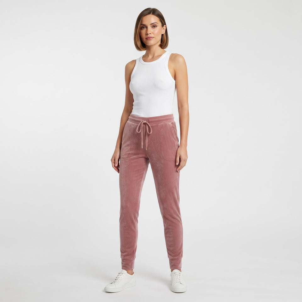 Felina Women's Dusty Rose Velvet Pajama Bottom