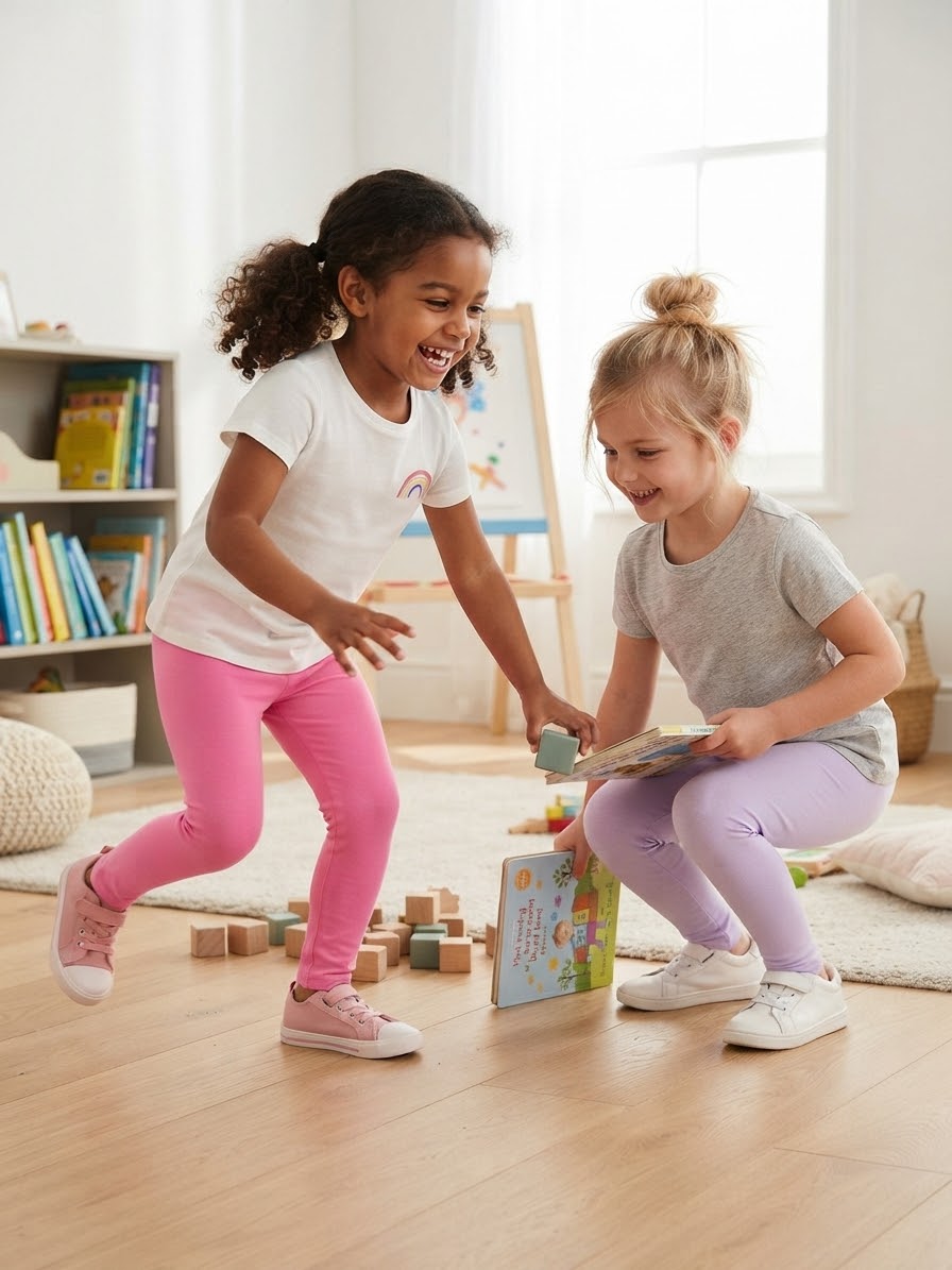 Sinsay Girl's Pink & Purple Pack Of 2 Cotton Plain Leggings